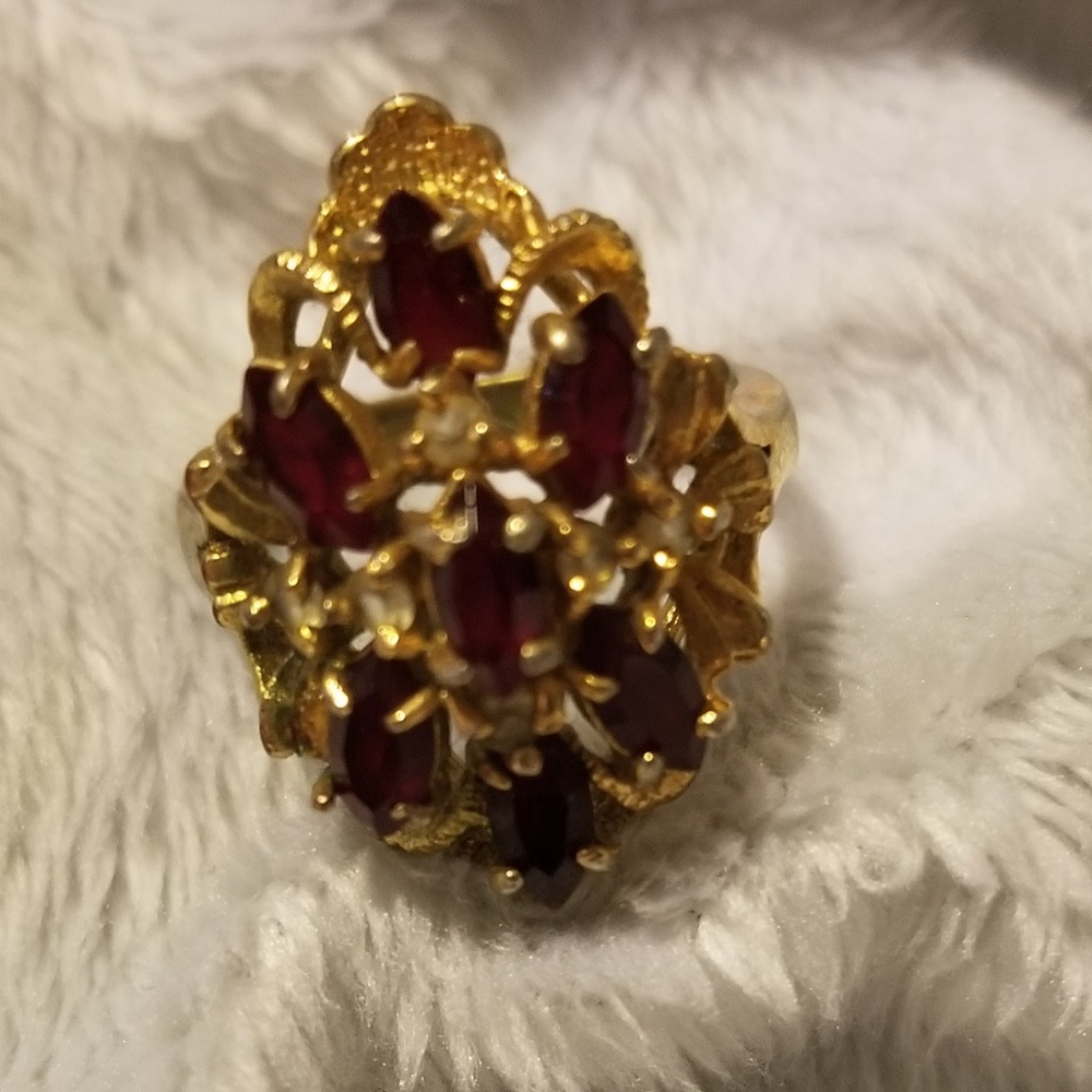 Gold and red ring